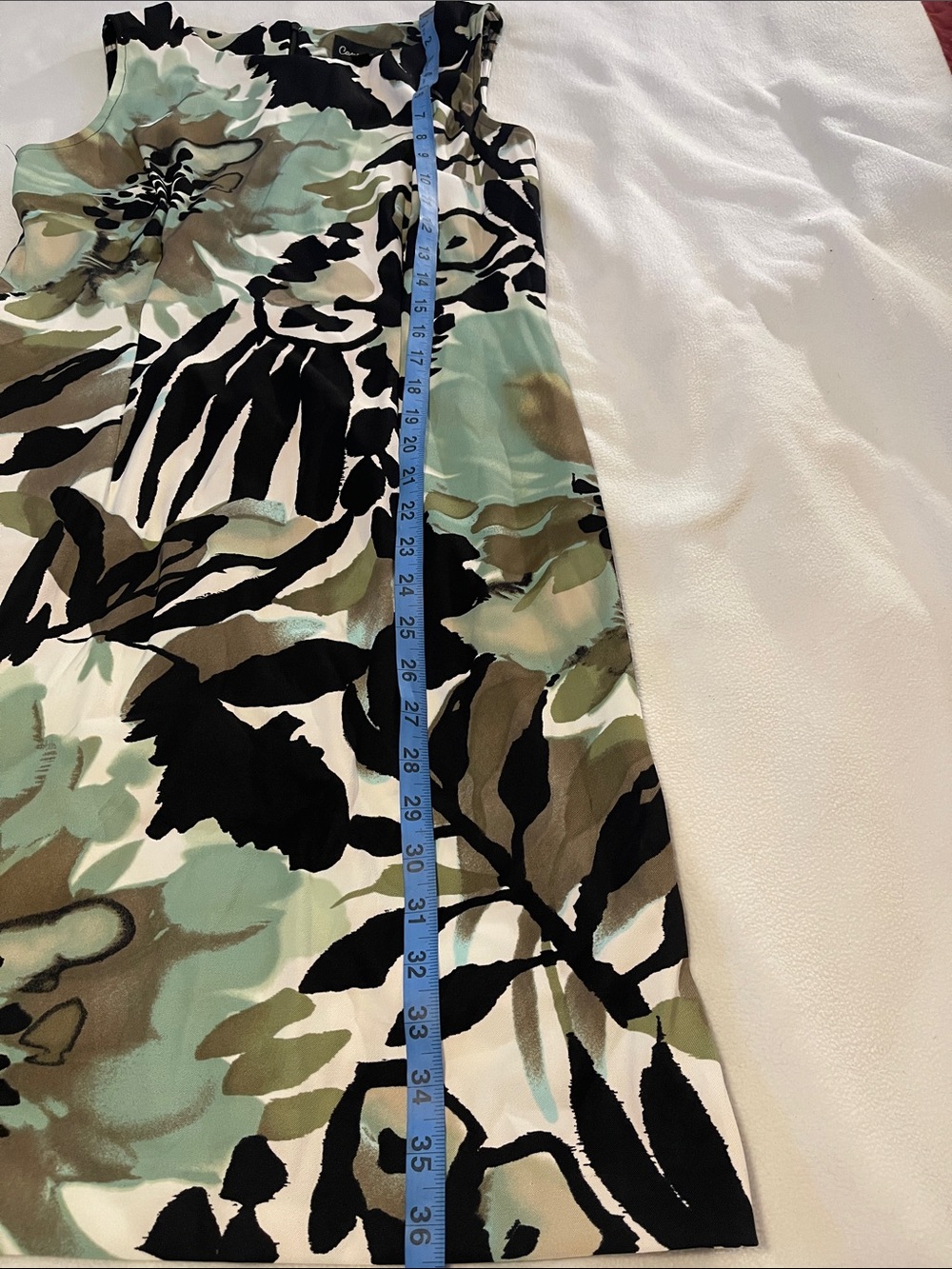 Connected Black, Mint & Brown Floral Midi Sheath Dress Tall - Picture 3 of 7